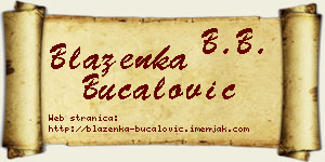 Blaženka Bucalović vizit kartica